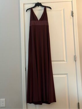 Max & Cleo Women’s Deep Brown V-Neck Maxi Dress